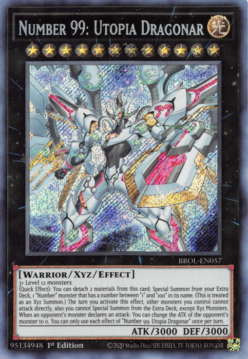 Number 99: Utopia Dragonar [BROL-EN057] Secret Rare - for just $0.25! 