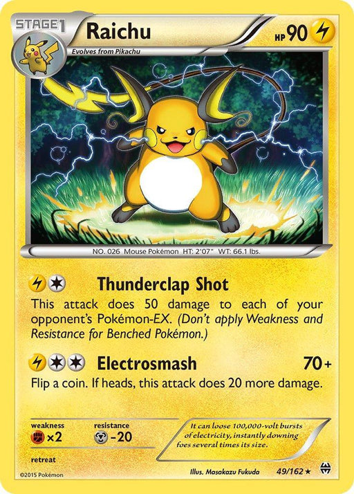 Raichu (49/162) (Theme Deck Exclusive) [XY: BREAKthrough] - for just $4.35! 