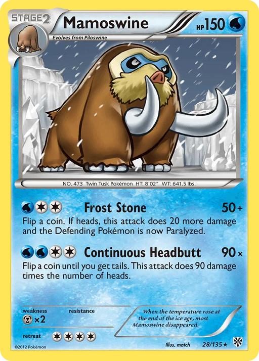 Mamoswine (28/135) [Black & White: Plasma Storm] - for just $0.35! 
