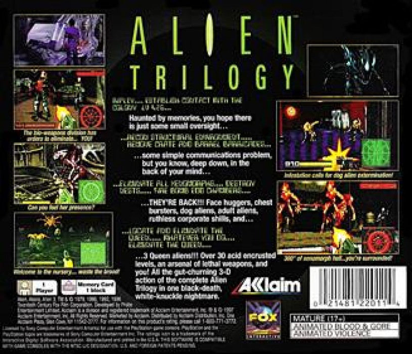 Alien Trilogy [Greatest Hits] – PlayStation 1 (PS1) - for just $21.99! 