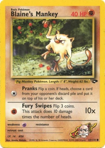 Blaine's Mankey (63/132) [Gym Challenge Unlimited] - for just $0.45! 