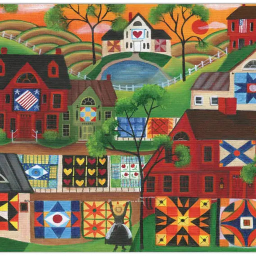 Mama's Colorful Quilts 1000 Piece Soft Touch Jigsaw Puzzle Crown Point - for just $19.99! 
