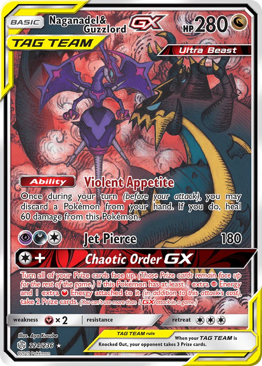 Naganadel & Guzzlord GX (224/236) [Sun & Moon: Cosmic Eclipse] - for just $41.20! 