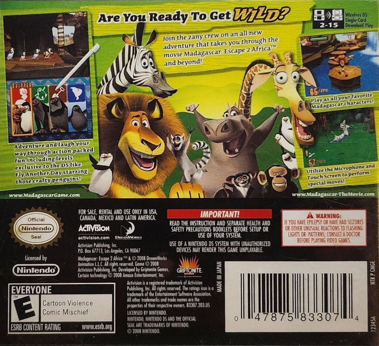 Madagascar: Escape 2 Africa – Nintendo DS (DS) - for just $5.99! 