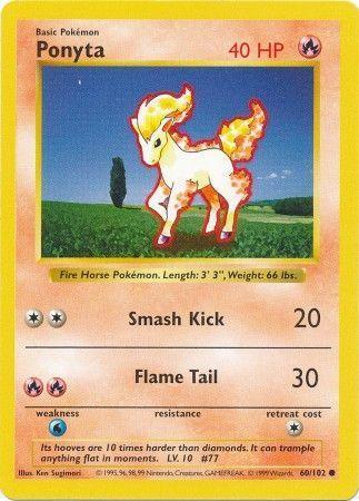 Ponyta (60/102) [Base Set Shadowless Unlimited] - for just $1.05! 