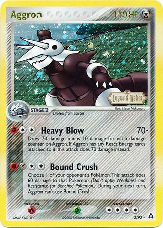 Aggron (2/92) (Stamped) [EX: Legend Maker] - Just $3.35! Shop now at Retro Gaming of Denver