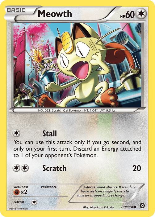 Meowth (88/114) [XY: Steam Siege] - for just $0.10! 