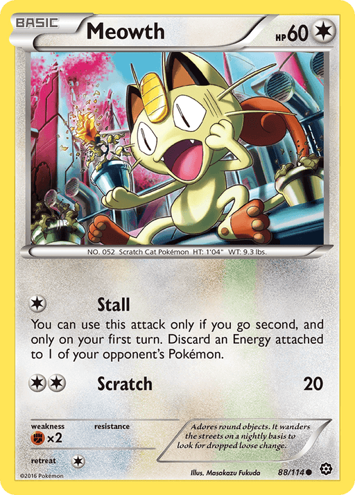Meowth (88/114) [XY: Steam Siege] - for just $0.10! 