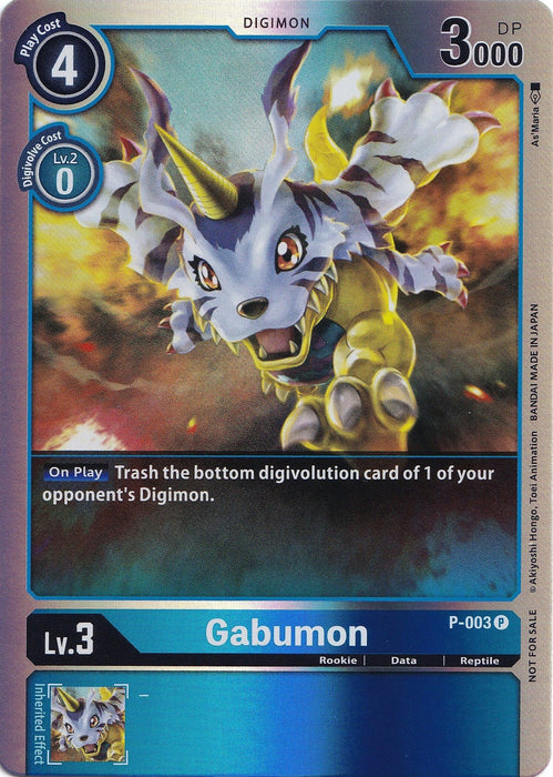 Gabumon [P-003] (Rainbow Foil) [Promotional Cards] - Just $0.20! Shop now at Retro Gaming of Denver