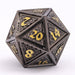 Solid Metal Behemoth Dice set - Gunmetal with Gold - for just $39.99! 