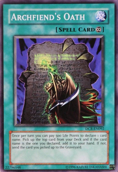 Archfiend's Oath [DCR-EN092] Common - for just $0.50! 