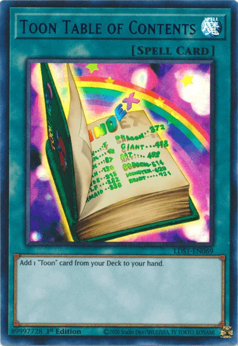 Toon Table of Contents (Purple) [LDS1-EN069] Ultra Rare - for just $1.60! 