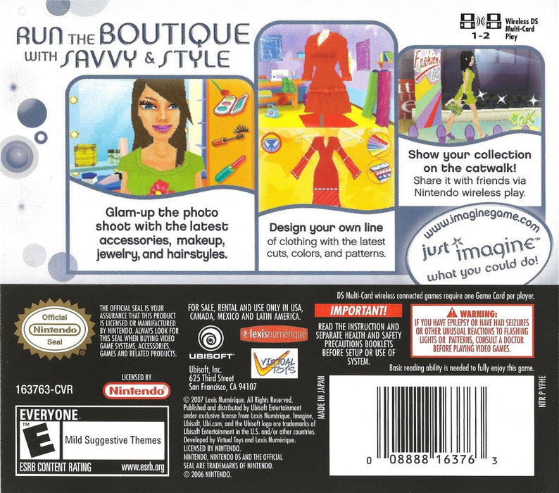 Imagine: Fashion Designer – Nintendo DS (DS) - for just $0! 