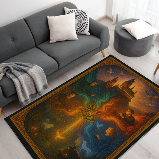 Harry Potter Hogwarts Inspired Decor Rug- 62x40 inches - for just $44.99! 