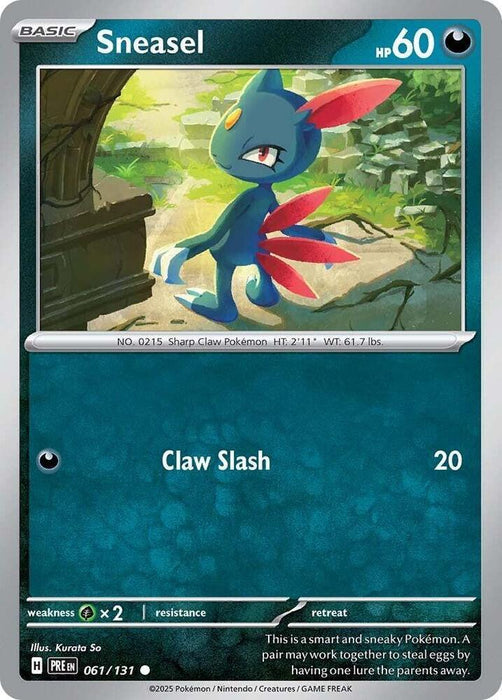 Sneasel (061/131) [Scarlet & Violet: Prismatic Evolutions] - for just $0.10! 