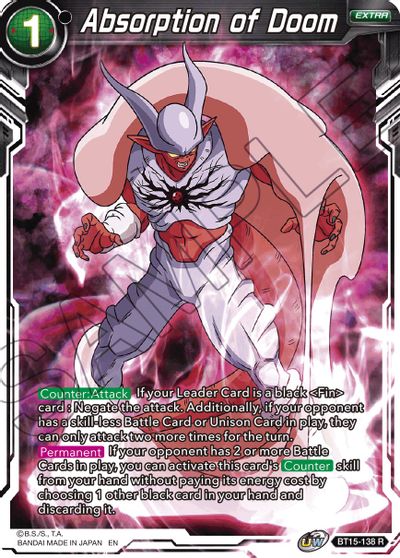 Absorption of Doom (BT15-138) [Saiyan Showdown] - for just $0.10! 