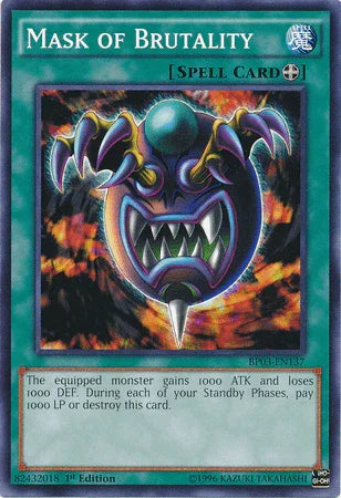 Mask of Brutality [BP03-EN137] Common - for just $0.15! 