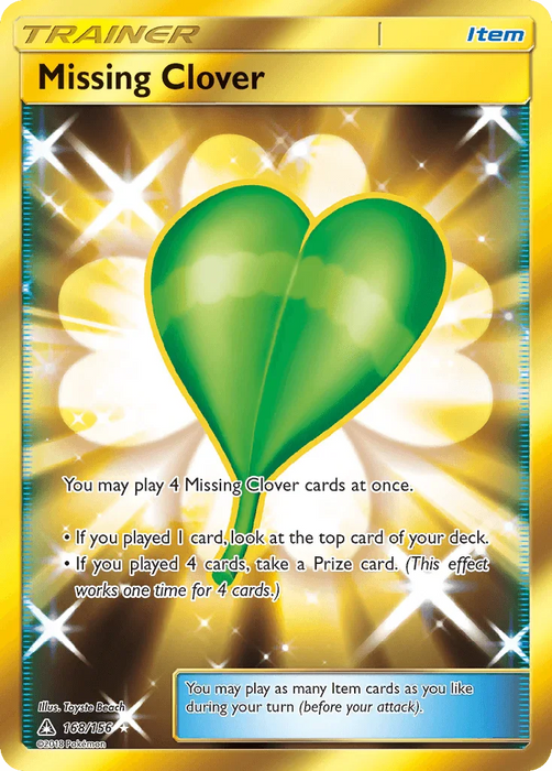 Missing Clover (168/156) [Sun & Moon: Ultra Prism] - for just $3.90! 
