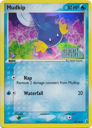 Mudkip (58/100) (Stamped) [EX: Crystal Guardians] - Just $3.70! Shop now at Retro Gaming of Denver