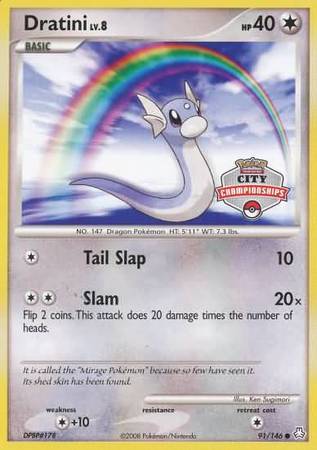 Dratini (91/146) (City Championship Promo) [Diamond & Pearl: Legends Awakened] - Just $0! Shop now at Retro Gaming of Denver