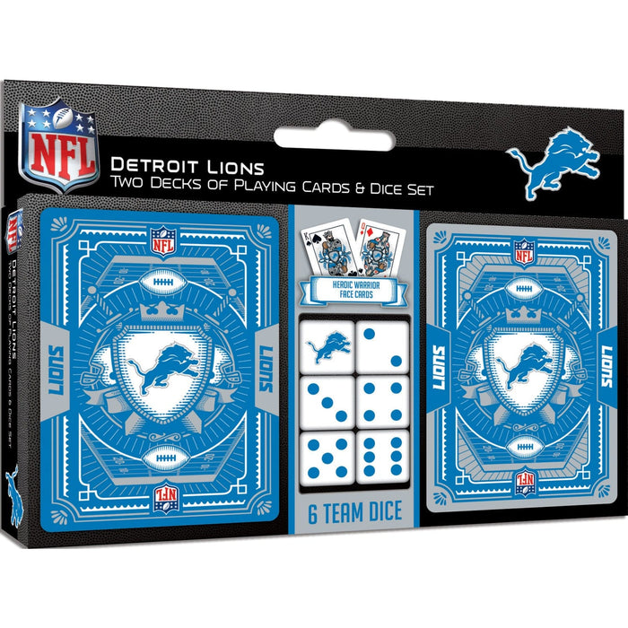 Detroit Lions - 2-Pack Playing Cards & Dice Set - for just $19.99! 