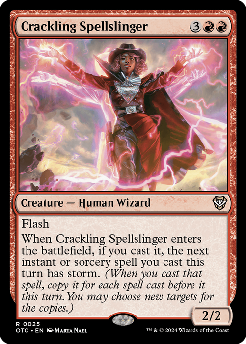 Crackling Spellslinger (OTC-025) - Outlaws of Thunder Junction Commander - for just $0.46! 