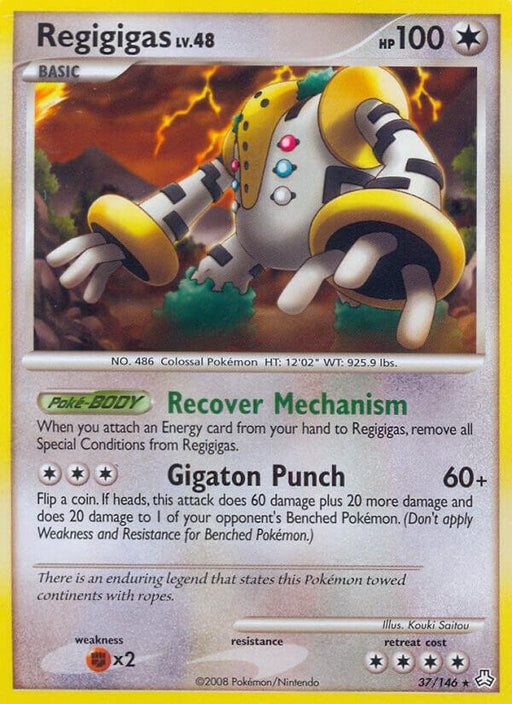Regigigas (37/146) (Theme Deck Exclusive) [Diamond & Pearl: Legends Awakened] - for just $1.50! 