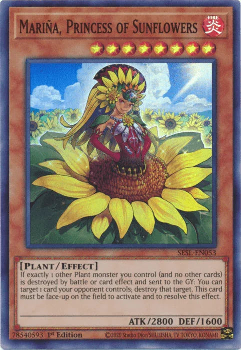 Marina, Princess of Sunflowers [SESL-EN053] Super Rare - for just $0.10! 