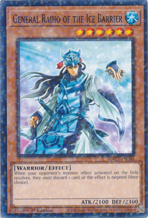 General Raiho of the Ice Barrier (Duel Terminal) [HAC1-EN046] Common - for just $0.75! 