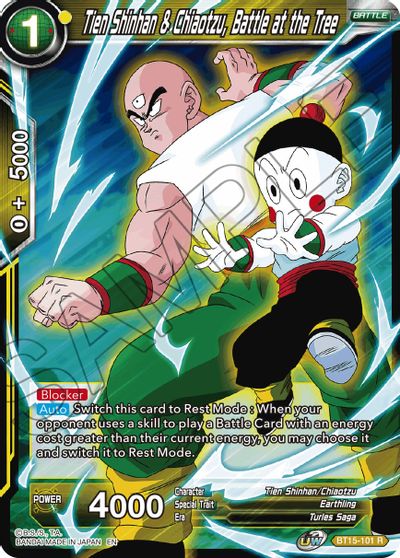 Tien Shinhan & Chiaotzu, Battle at the Tree (BT15-101) [Saiyan Showdown] - for just $0.10! 