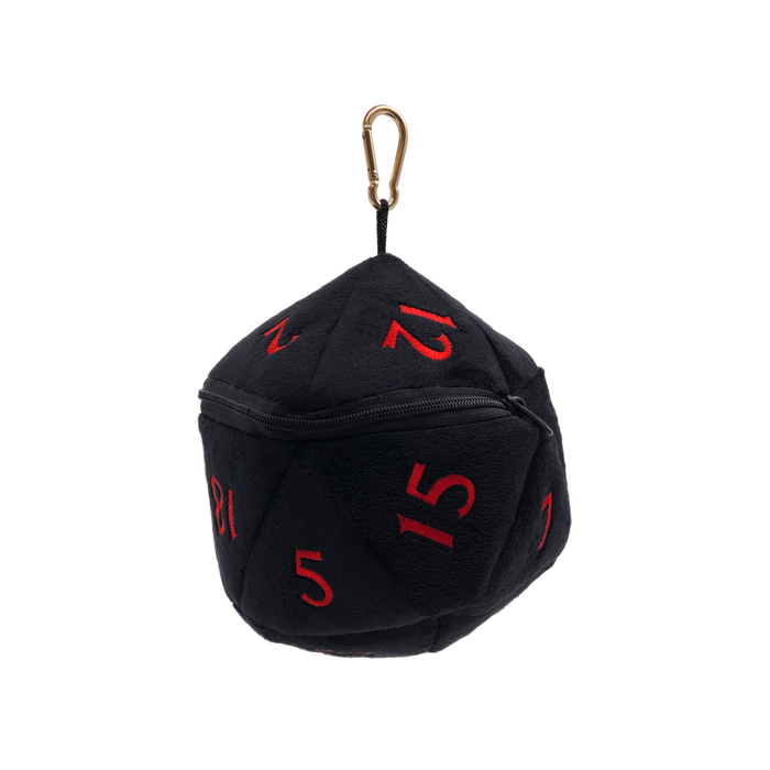 Ultra PRO: Dice Bag - Plush D20 (Dungeons & Dragons / Black & Red) - for just $0! 