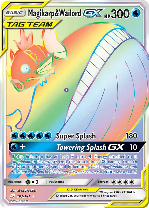 Magikarp & Wailord GX (183/181) [Sun & Moon: Team Up] - for just $53.90! 