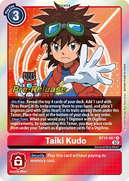 Taiki Kudo [BT10-087] [Xros Encounter Pre-Release Cards] - Just $0.30! Shop now at Retro Gaming of Denver