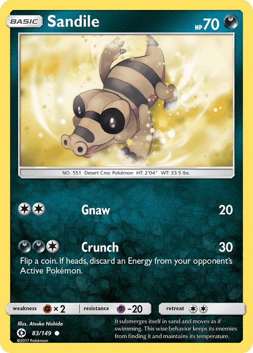 Sandile (83/149) [Sun & Moon: Base Set] - for just $0.10! 