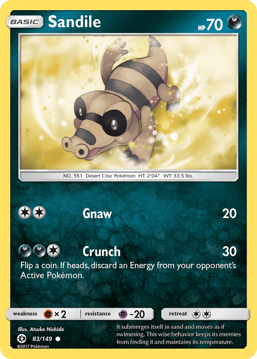 Sandile (83/149) [Sun & Moon: Base Set] - for just $0.10! 