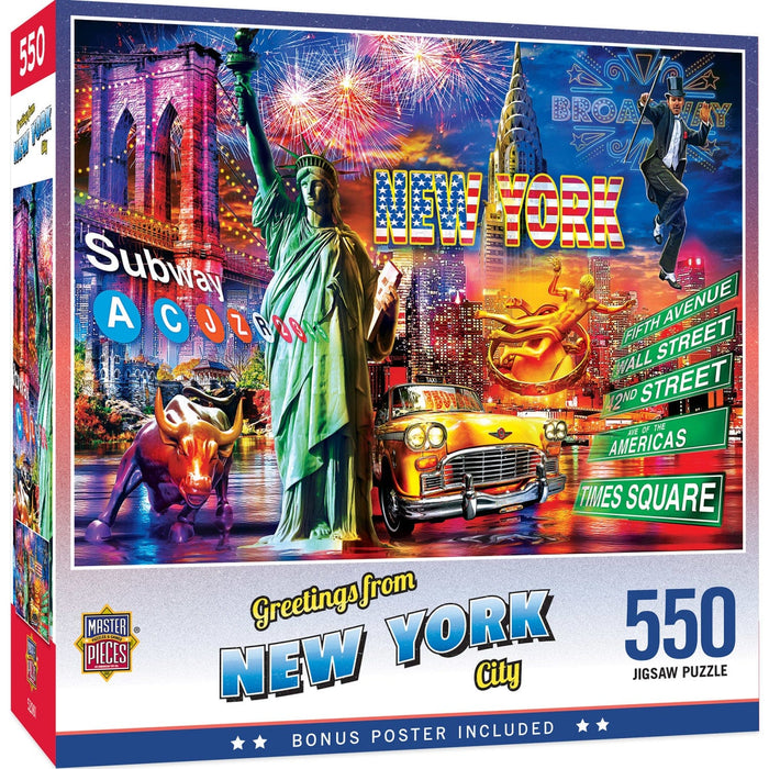 Greetings From New York City - 550 Piece Jigsaw Puzzle - for just $14.99! 