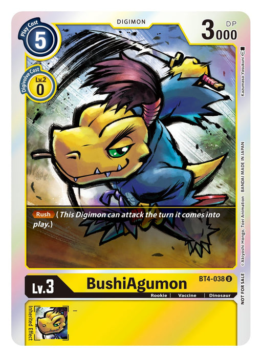 BushiAgumon [BT4-038] (Event Pack 2) [Great Legend] - Just $1.65! Shop now at Retro Gaming of Denver