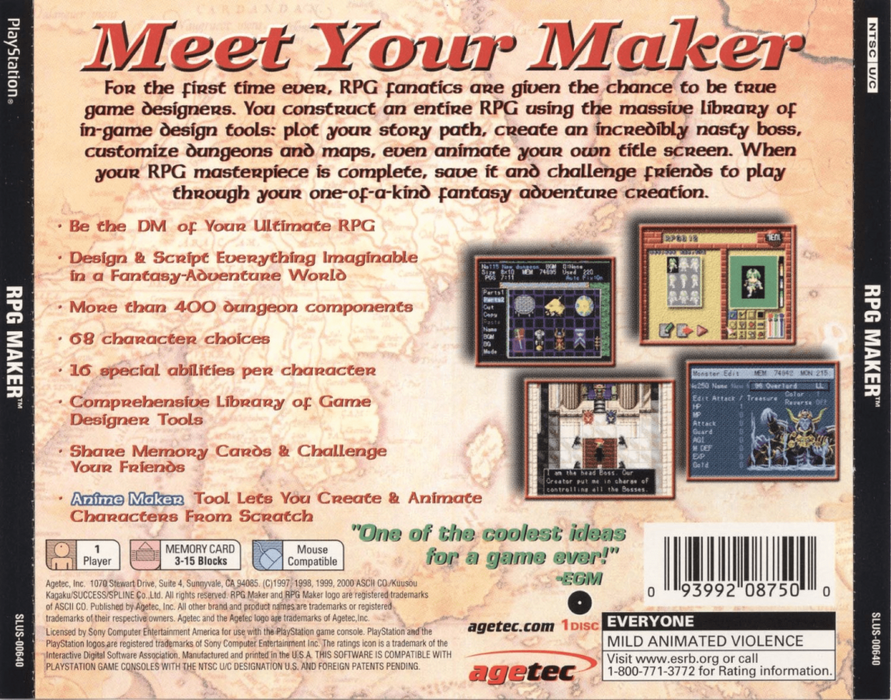 RPG Maker – PlayStation 1 (PS1) - for just $11.99! 