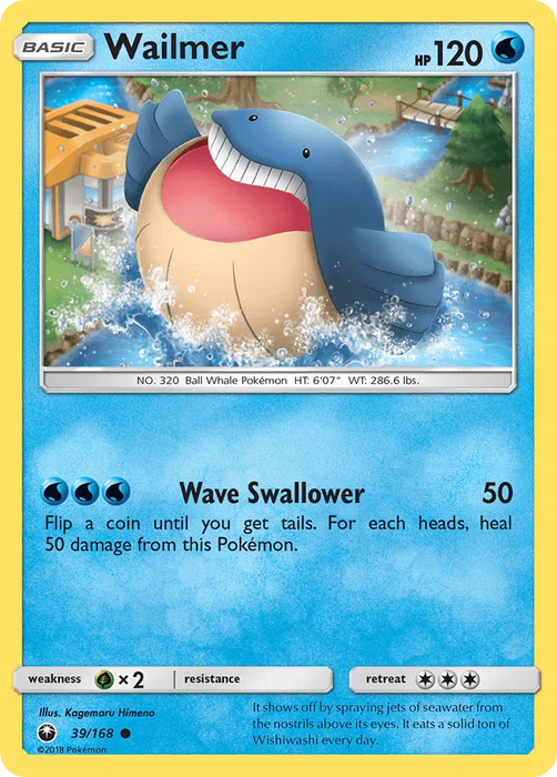 Wailmer (39/168) [Sun & Moon: Celestial Storm] - for just $0.10! 
