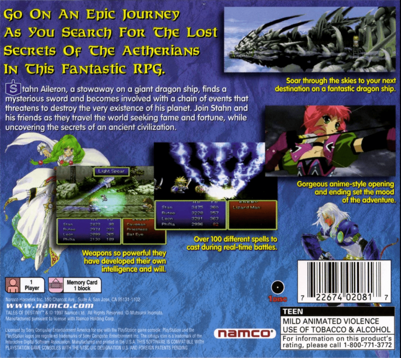 Tales of Destiny – PlayStation 1 (PS1)