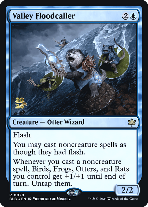 Valley Floodcaller (PRE-079) - Bloomburrow Promos Foil - for just $4.83! 