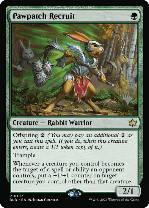 Pawpatch Recruit (PPBLB-187) - Bloomburrow Promos - for just $0.57! 
