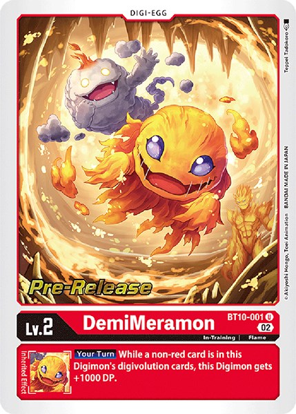 DemiMeramon [BT10-001] [Xros Encounter Pre-Release Cards] - Just $0.09! Shop now at Retro Gaming of Denver