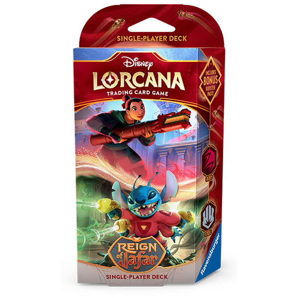 Disney Lorcana TCG: Reign of Jafar - Mulan and Stitch (Ruby/Steel) - for just $20! 