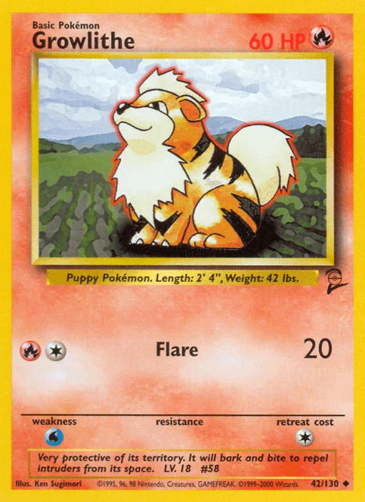 Growlithe (42/130) [Base Set 2] - for just $0.70! 