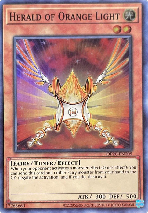 Herald of Orange Light [OP20-EN005] Super Rare - for just $0.25! 
