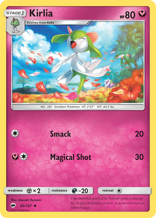 Kirlia (92/147) [Sun & Moon: Burning Shadows] - for just $0.15! 