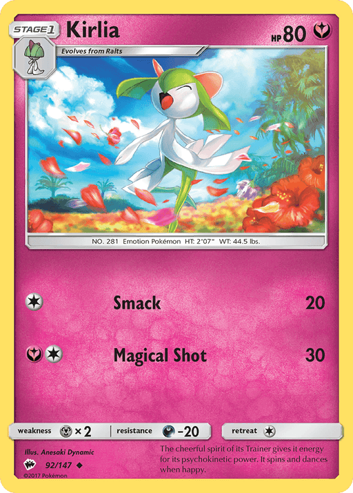 Kirlia (92/147) [Sun & Moon: Burning Shadows] - for just $0.10! 