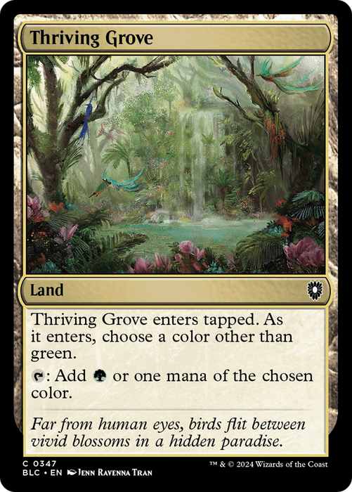 Thriving Grove (BLC-347) - Bloomburrow Commander - for just $0.07! 