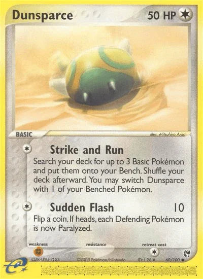 Dunsparce (60/100) [EX: Sandstorm] - for just $0.75! 